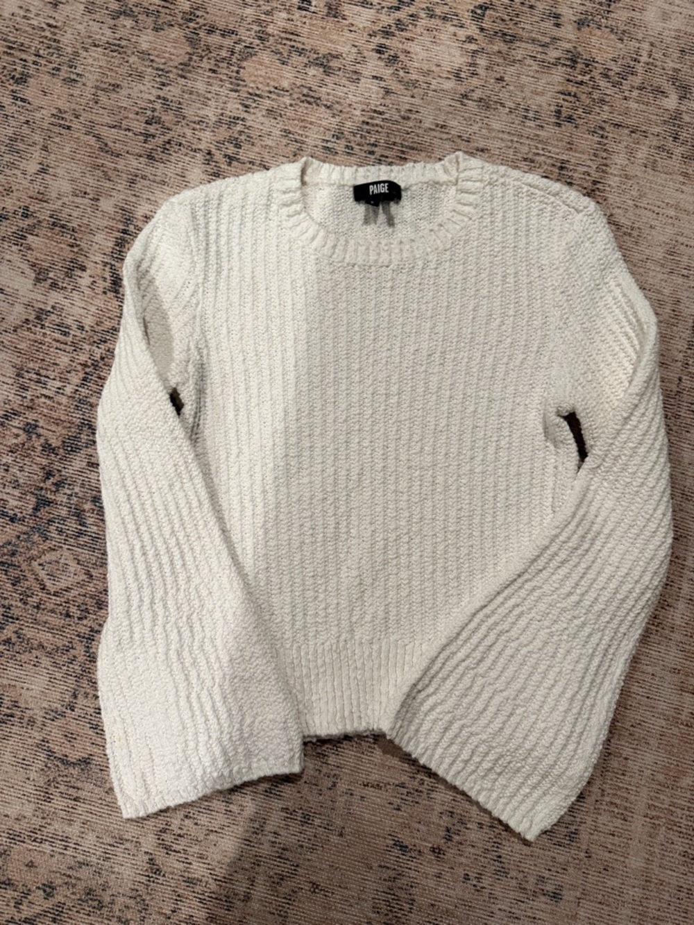 PAIGE women’s Crewneck Textured Knit Sweater